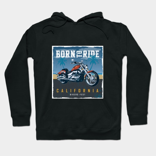 Born to ride Hoodie by Little Painters